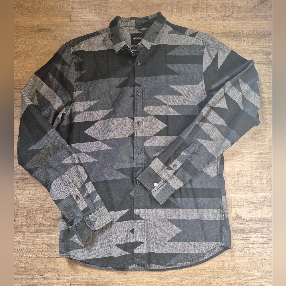 ONLY & SONS Black and Gray Patterned Shirt